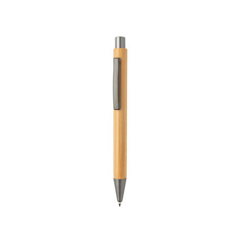 Slim Design Bambus Stift braun, silber bedrucken, Art.-Nr. P610.569 Slim Design Bambus Stift braun, silber bedrucken, Art.-Nr. P610.569