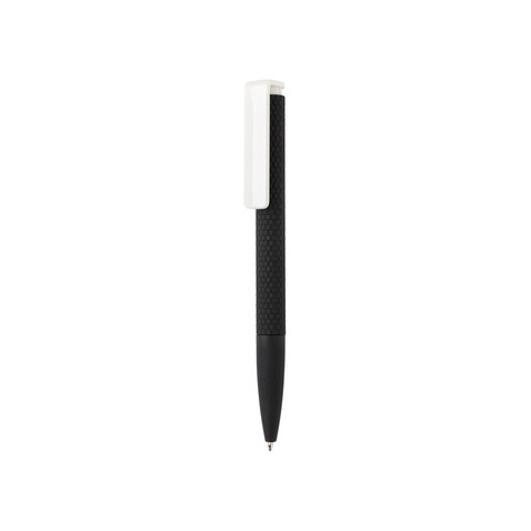 X7 Stift mit Smooth-Touch schwarz, weiß bedrucken, Art.-Nr. P610.631