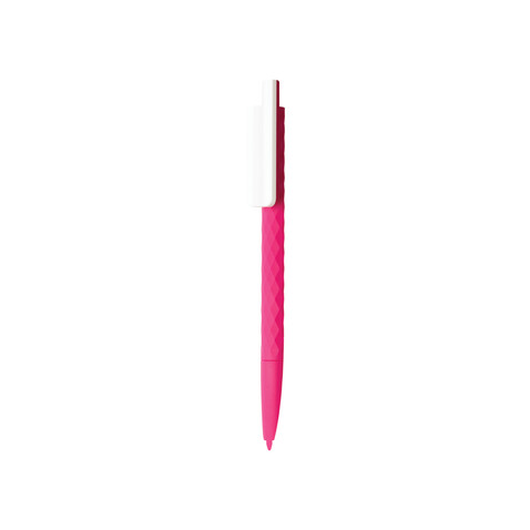 X3-Stift mit Smooth-Touch rosa, weiß bedrucken, Art.-Nr. P610.960