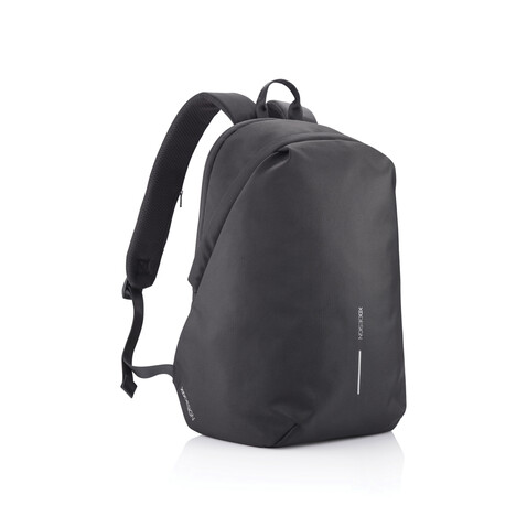 Bobby Soft, Anti-Diebstahl-Rucksack schwarz, grün bedrucken, Art.-Nr. P705.791 Bobby Soft, Anti-Diebstahl-Rucksack schwarz, grün bedrucken, Art.-Nr. P705.791