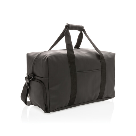 Schicke PU Wochenendtasche schwarz bedrucken, Art.-Nr. P707.061 Schicke PU Wochenendtasche schwarz bedrucken, Art.-Nr. P707.061
