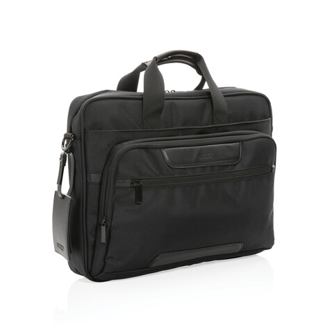 Swiss Peak AWARE™ RPET Voyager 15.6" Laptop-Tasche schwarz bedrucken, Art.-Nr. P732.101 Swiss Peak AWARE™ RPET Voyager 15.6" Laptop-Tasche schwarz bedrucken, Art.-Nr. P732.101