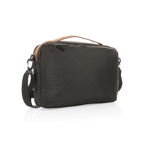 Impact AWARE™ 300D Two-Tone Deluxe 15.6" Laptop-Tasche schwarz bedrucken, Art.-Nr. P732.181