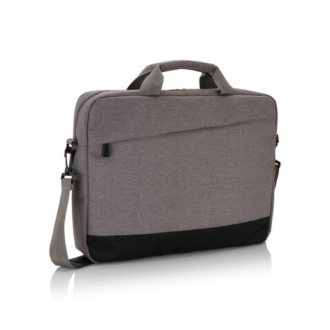 Trend 15” Laptoptasche grau, schwarz bedrucken, Art.-Nr. P732.342 Trend 15” Laptoptasche grau, schwarz bedrucken, Art.-Nr. P732.342