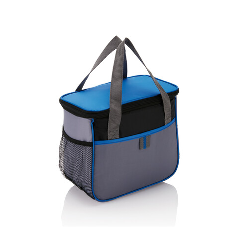 Basic Kühltasche blau, grau bedrucken, Art.-Nr. P733.030