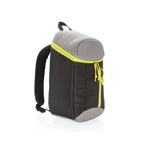 Kühlrucksack 10L schwarz, limone bedrucken, Art.-Nr. P733.071