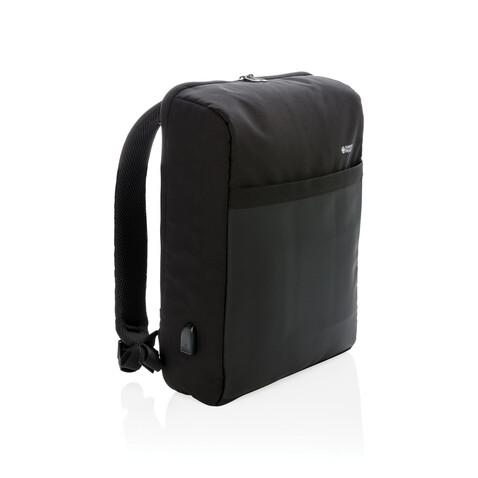 Swiss Peak 15" Anti-Diebstahl RFID & USB Rucksack schwarz bedrucken, Art.-Nr. P762.371 Swiss Peak 15" Anti-Diebstahl RFID & USB Rucksack schwarz bedrucken, Art.-Nr. P762.371