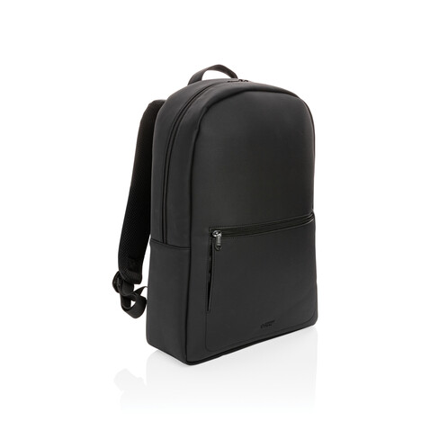 Swiss Peak Deluxe PU Laptop-Rucksack, PVC-frei schwarz bedrucken, Art.-Nr. P762.561 Swiss Peak Deluxe PU Laptop-Rucksack, PVC-frei schwarz bedrucken, Art.-Nr. P762.561