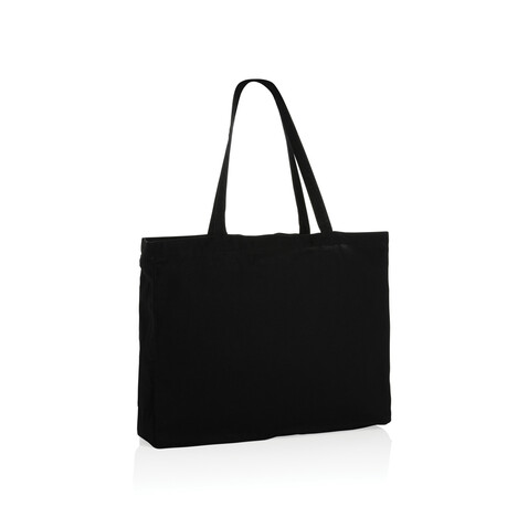 Impact AWARE™ recycelte Baumwoll-Shopper 145gr schwarz bedrucken, Art.-Nr. P762.651 Impact AWARE™ recycelte Baumwoll-Shopper 145gr schwarz bedrucken, Art.-Nr. P762.651