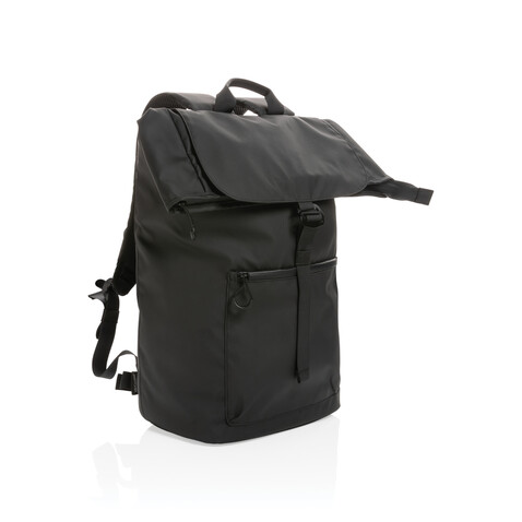 Impact AWARE™ RPET wasserabweisender 15.6" Laptop-Rucksack schwarz bedrucken, Art.-Nr. P762.901 Impact AWARE™ RPET wasserabweisender 15.6" Laptop-Rucksack schwarz bedrucken, Art.-Nr. P762.901