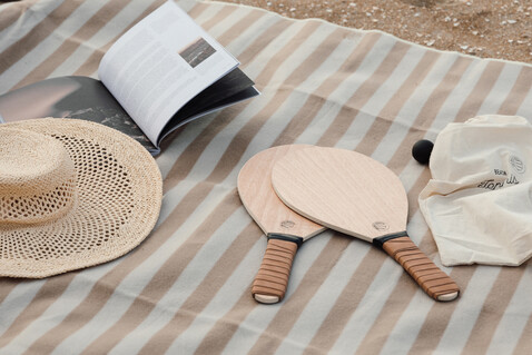 Vinga Colos Beach-Tennis-Spiel braun bedrucken, Art.-Nr. V4530009