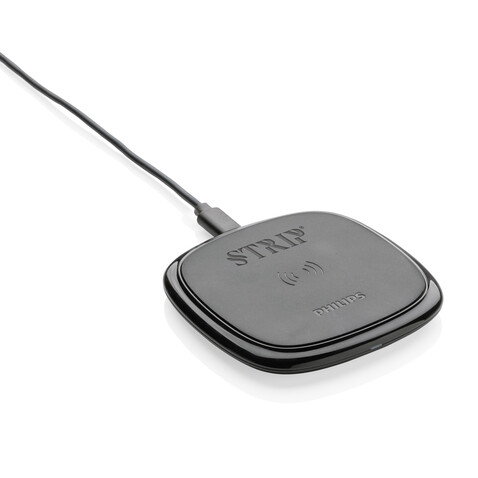 Philips 10W Qi Wireless-Charger schwarz bedrucken, Art.-Nr. P308.741 Philips 10W Qi Wireless-Charger schwarz bedrucken, Art.-Nr. P308.741