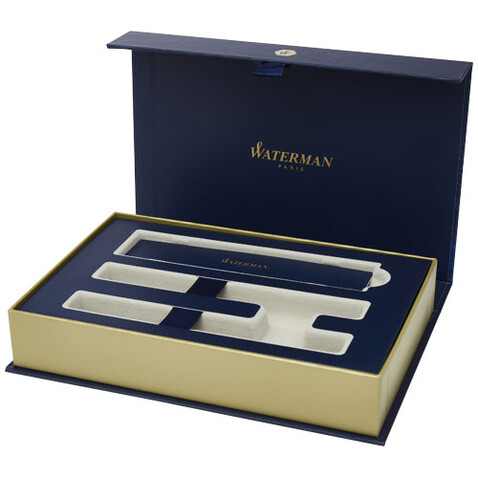 Waterman Allure Tintenroller und Kugelschreiber - Set (schwarze Mine), schwarz bedrucken, Art.-Nr. 10782455 Waterman Allure Tintenroller und Kugelschreiber - Set (schwarze Mine), schwarz bedrucken, Art.-Nr. 10782455
