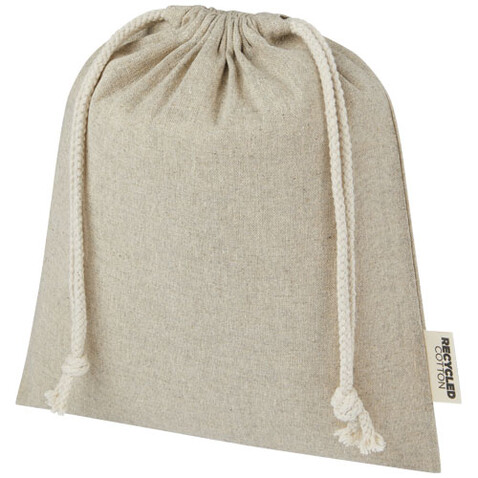 Pheebs 150 g/m² GRS Zuziehbeutel aus Recyclingbaumwolle mittel 1,5 l, heather natur bedrucken, Art.-Nr. 12067106 Pheebs 150 g/m² GRS Zuziehbeutel aus Recyclingbaumwolle mittel 1,5 l, heather natur bedrucken, Art.-Nr. 12067106