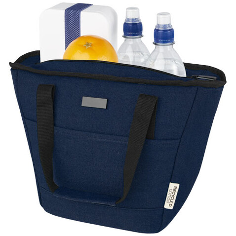Joey GRS-recycelte Canvas Lunch Kühltasche 6 L für 9 Dosen, navy bedrucken, Art.-Nr. 12067955 Joey GRS-recycelte Canvas Lunch Kühltasche 6 L für 9 Dosen, navy bedrucken, Art.-Nr. 12067955