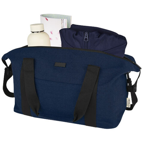 Joey Reisetasche aus GRS recyceltem Canvas 25 L, navy bedrucken, Art.-Nr. 12068155 Joey Reisetasche aus GRS recyceltem Canvas 25 L, navy bedrucken, Art.-Nr. 12068155