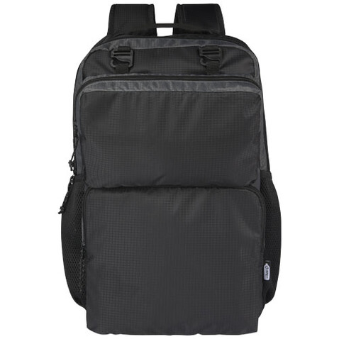 Trailhead 15" GRS recycelter zweifarbiger Laptop-Rucksack 14 L, schwarz, grau bedrucken, Art.-Nr. 12068290 Trailhead 15" GRS recycelter zweifarbiger Laptop-Rucksack 14 L, schwarz, grau bedrucken, Art.-Nr. 12068290