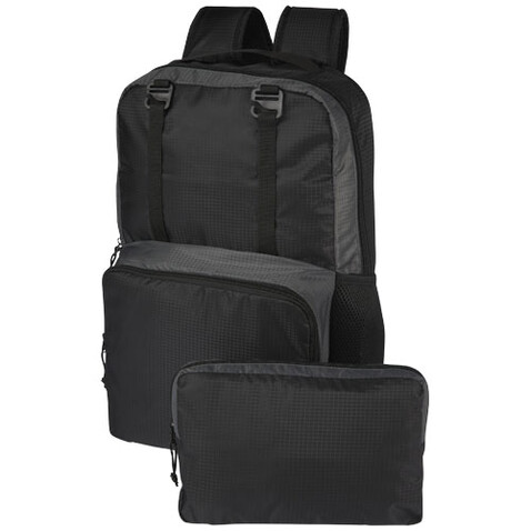 Trailhead 15" GRS recycelter zweifarbiger Laptop-Rucksack 14 L, schwarz, grau bedrucken, Art.-Nr. 12068290 Trailhead 15" GRS recycelter zweifarbiger Laptop-Rucksack 14 L, schwarz, grau bedrucken, Art.-Nr. 12068290