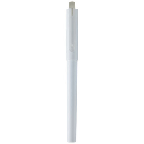 Mauna recycelter PET Gel-Rollerbal (schwarze Mine), weiss bedrucken, Art.-Nr. 10780901