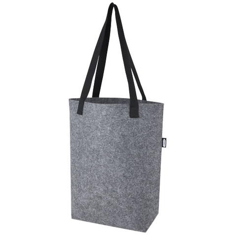 Felta Tragetasche aus GRS-recyceltem Filz mit breitem Boden 12 L, mittelgrau bedrucken, Art.-Nr. 12066282 Felta Tragetasche aus GRS-recyceltem Filz mit breitem Boden 12 L, mittelgrau bedrucken, Art.-Nr. 12066282