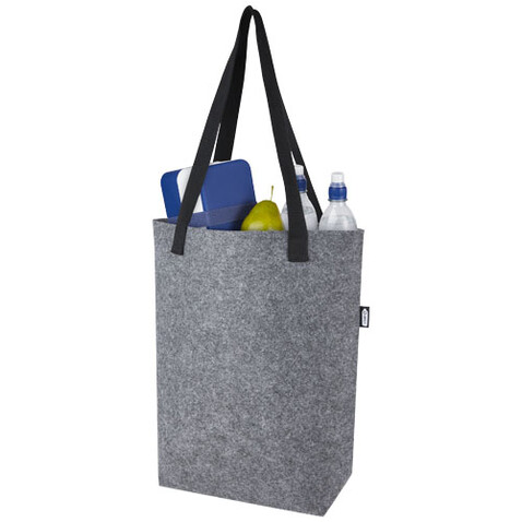 Felta Tragetasche aus GRS-recyceltem Filz mit breitem Boden 12 L, mittelgrau bedrucken, Art.-Nr. 12066282 Felta Tragetasche aus GRS-recyceltem Filz mit breitem Boden 12 L, mittelgrau bedrucken, Art.-Nr. 12066282