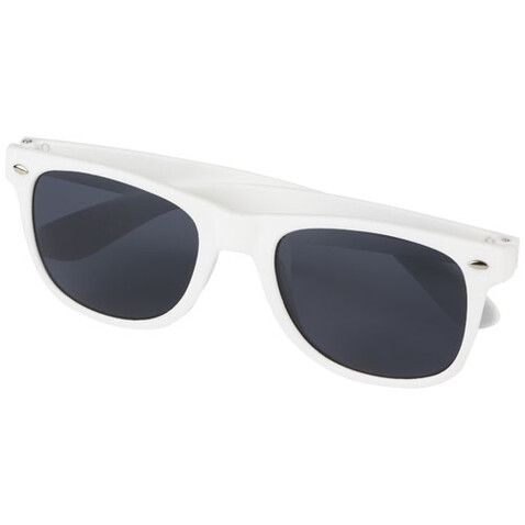 Sun Ray Sonnenbrille aus recyceltem Kunststoff, weiss bedrucken, Art.-Nr. 12702601