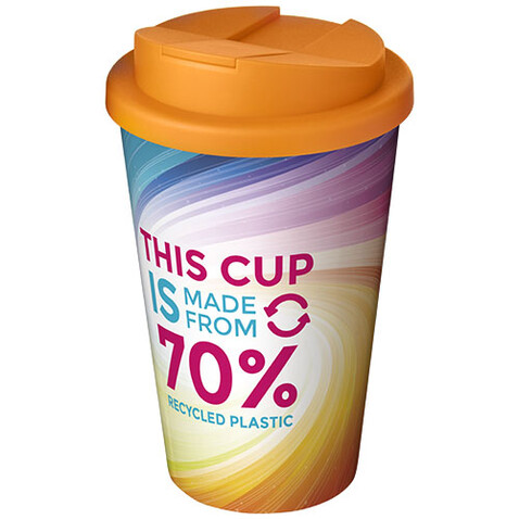 Brite-Americano® Eco 350 ml Isolierbecher mit auslaufsicherem Deckel, orange bedrucken, Art.-Nr. 21049331 Brite-Americano® Eco 350 ml Isolierbecher mit auslaufsicherem Deckel, orange bedrucken, Art.-Nr. 21049331