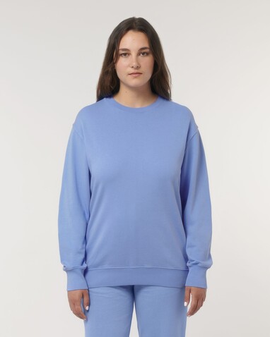 Matcher Vintage - Das Garment-Dyed Rundhals-Unisex-Sweatshirt aus French Terry - G. Dyed Swimmer Blue - L bedrucken, Art.-Nr. STSU085C1031L