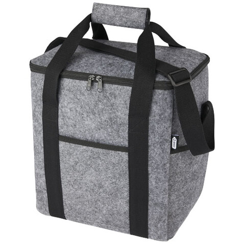 Felta Kühltasche aus GRS-recyceltem Filz 21 L, mittelgrau bedrucken, Art.-Nr. 12066782 Felta Kühltasche aus GRS-recyceltem Filz 21 L, mittelgrau bedrucken, Art.-Nr. 12066782