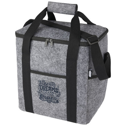 Felta Kühltasche aus GRS-recyceltem Filz 21 L, mittelgrau bedrucken, Art.-Nr. 12066782 Felta Kühltasche aus GRS-recyceltem Filz 21 L, mittelgrau bedrucken, Art.-Nr. 12066782