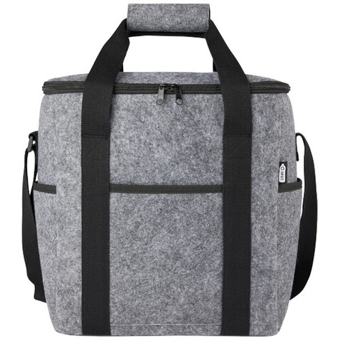 Felta Kühltasche aus GRS-recyceltem Filz 21 L, mittelgrau bedrucken, Art.-Nr. 12066782 Felta Kühltasche aus GRS-recyceltem Filz 21 L, mittelgrau bedrucken, Art.-Nr. 12066782