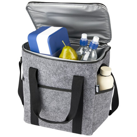 Felta Kühltasche aus GRS-recyceltem Filz 21 L, mittelgrau bedrucken, Art.-Nr. 12066782 Felta Kühltasche aus GRS-recyceltem Filz 21 L, mittelgrau bedrucken, Art.-Nr. 12066782