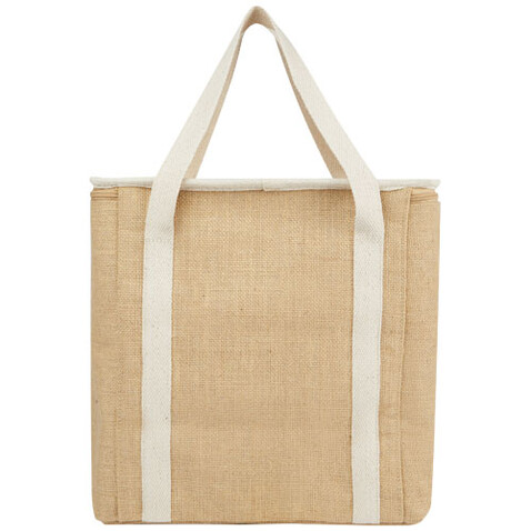 Juta 300 g/m² Jute Kühltragetasche 19 L, natur, weiss bedrucken, Art.-Nr. 12067606 Juta 300 g/m² Jute Kühltragetasche 19 L, natur, weiss bedrucken, Art.-Nr. 12067606