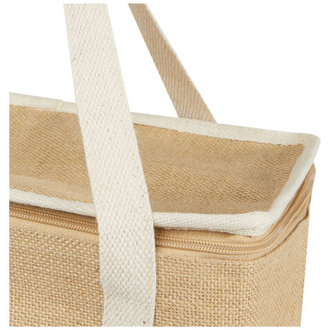 Juta 300 g/m² Jute Kühltragetasche 19 L, natur, weiss bedrucken, Art.-Nr. 12067606 Juta 300 g/m² Jute Kühltragetasche 19 L, natur, weiss bedrucken, Art.-Nr. 12067606