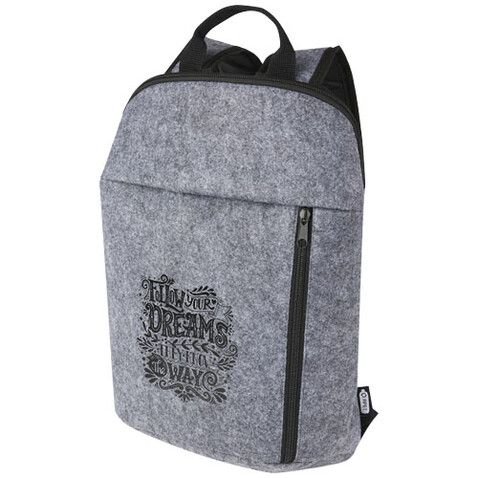 Felta Kühlrucksack aus GRS-recyceltem Filz 7 L, mittelgrau bedrucken, Art.-Nr. 21074282 Felta Kühlrucksack aus GRS-recyceltem Filz 7 L, mittelgrau bedrucken, Art.-Nr. 21074282