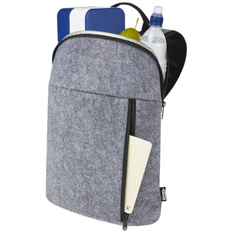 Felta Kühlrucksack aus GRS-recyceltem Filz 7 L, mittelgrau bedrucken, Art.-Nr. 21074282 Felta Kühlrucksack aus GRS-recyceltem Filz 7 L, mittelgrau bedrucken, Art.-Nr. 21074282