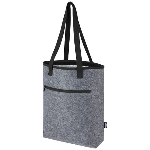 Felta Kühltragetasche aus GRS-recyceltem Filz 12 L, mittelgrau bedrucken, Art.-Nr. 21074382 Felta Kühltragetasche aus GRS-recyceltem Filz 12 L, mittelgrau bedrucken, Art.-Nr. 21074382