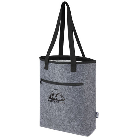Felta Kühltragetasche aus GRS-recyceltem Filz 12 L, mittelgrau bedrucken, Art.-Nr. 21074382 Felta Kühltragetasche aus GRS-recyceltem Filz 12 L, mittelgrau bedrucken, Art.-Nr. 21074382
