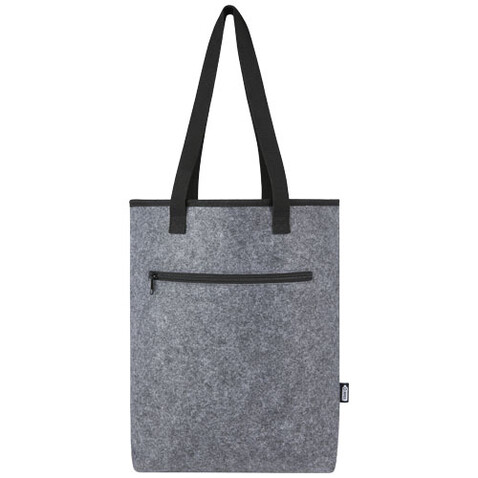 Felta Kühltragetasche aus GRS-recyceltem Filz 12 L, mittelgrau bedrucken, Art.-Nr. 21074382 Felta Kühltragetasche aus GRS-recyceltem Filz 12 L, mittelgrau bedrucken, Art.-Nr. 21074382