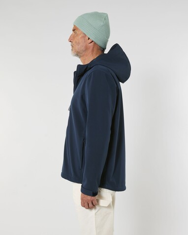 Stanley Discoverer - Die Herren-Softshelljacke mit Kapuze - French Navy - 5XL bedrucken, Art.-Nr. STJM158C7275X Stanley Discoverer - Die Herren-Softshelljacke mit Kapuze - French Navy - 5XL bedrucken, Art.-Nr. STJM158C7275X