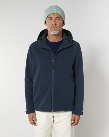Stanley Discoverer - Die Herren-Softshelljacke mit Kapuze - French Navy - 5XL bedrucken, Art.-Nr. STJM158C7275X Stanley Discoverer - Die Herren-Softshelljacke mit Kapuze - French Navy - 5XL bedrucken, Art.-Nr. STJM158C7275X