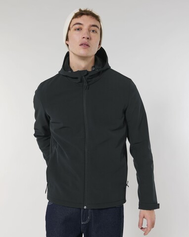 Stanley Discoverer - Die Herren-Softshelljacke mit Kapuze - Black - L bedrucken, Art.-Nr. STJM158C0021L