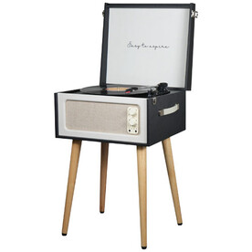 Prixton Detroit Vinyl-Plattenspieler, schwarz bedrucken, Art.-Nr. 1PA15990