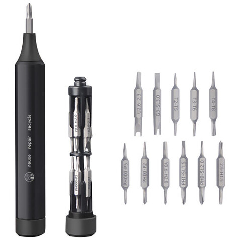 SCX.design T18 All-in-One Schraubendreher-Set, 10-teilig, schwarz bedrucken, Art.-Nr. 1PX12290 SCX.design T18 All-in-One Schraubendreher-Set, 10-teilig, schwarz bedrucken, Art.-Nr. 1PX12290
