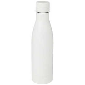 Vasa RCS-zertifizierte Kupfer-Vakuum Isolierflasche aus recyceltem Edelstahl, 500 ml, weiss bedrucken, Art.-Nr. 10073601