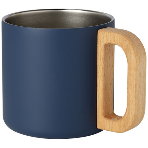 Bjorn RCS-zertifizierter Becher aus recyceltem Edelstahl mit Kupfer-Vakuumisolierung, 360 ml, dunkelblau bedrucken, Art.-Nr. 10074055 Bjorn RCS-zertifizierter Becher aus recyceltem Edelstahl mit Kupfer-Vakuumisolierung, 360 ml, dunkelblau bedrucken, Art.-Nr. 10074055