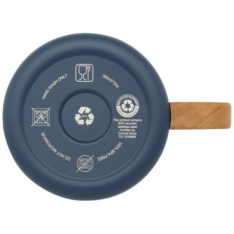 Bjorn RCS-zertifizierter Becher aus recyceltem Edelstahl mit Kupfer-Vakuumisolierung, 360 ml, dunkelblau bedrucken, Art.-Nr. 10074055 Bjorn RCS-zertifizierter Becher aus recyceltem Edelstahl mit Kupfer-Vakuumisolierung, 360 ml, dunkelblau bedrucken, Art.-Nr. 10074055