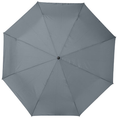 Bo 21" Vollautomatik Kompaktregenschirm aus recyceltem PET-Kunststoff, grau bedrucken, Art.-Nr. 10914382 Bo 21" Vollautomatik Kompaktregenschirm aus recyceltem PET-Kunststoff, grau bedrucken, Art.-Nr. 10914382