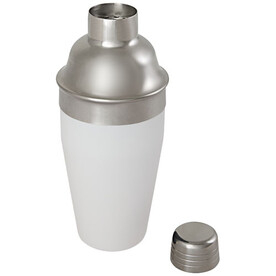Gaudie Cocktailshaker aus recyceltem Edelstahl, weiss bedrucken, Art.-Nr. 11334901