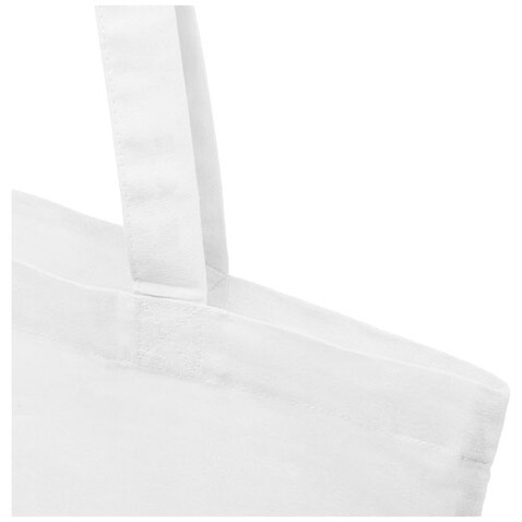 Madras 140 g/m² Baumwoll Tragetasche aus GRS recycelter Baumwolle, 7L, weiss bedrucken, Art.-Nr. 12069501